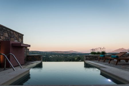 sunset and pool